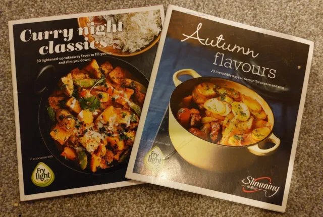 2 x Slimming World Booklets Curry Night Classics & Autumn Flavours