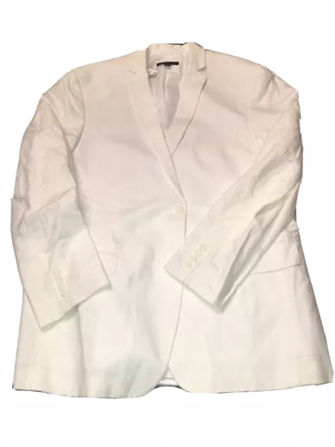 INC International Concepts White Linen Blend Vacation Blazer Size XL