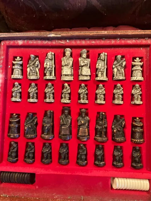 Chinese warrior chess pieces also checkers no board 3 inch King