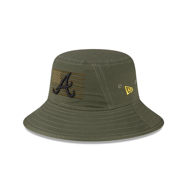 Men's New Era  Green Atlanta Braves 2023 Armed Forces Day Bucket Hat
