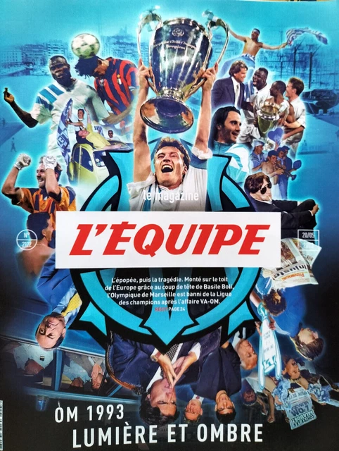 L'Equipe Du 26/05/1993 – Finale OM-Milan – Édition Rare Avant Match