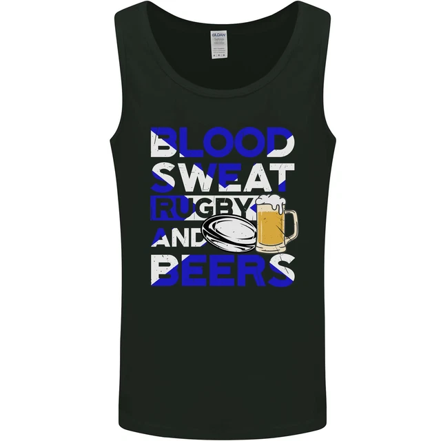 Scotland Blood Sweat & Beers Rugby Scottish Mens Vest Tank Top