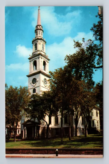 Providence RI-Rhode Island, First Baptist Church, Antique Vintage Postcard