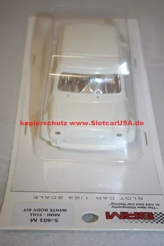 BRM S-401M Mini white body kit with lexan cockpit + wheel inserts