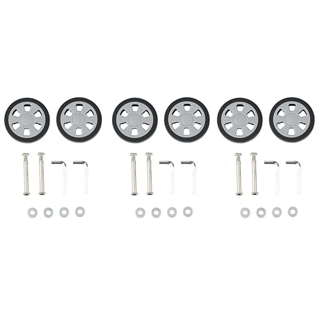 6Xft Suitcase Pulley Rollers Mute Wheel Wear-Resistant Parts Repair 60X12mm D1D5