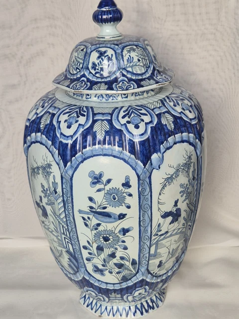 DELFT VASE EN Faience Monté en lampe , fin XIX ht 39 Cm ,signé Adriaen Kocks EUR 240,00