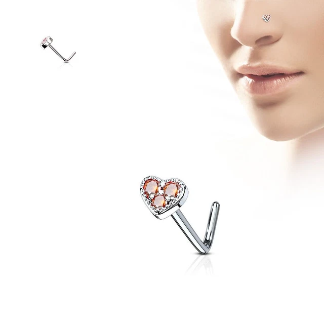Piercing Septum Pliable Filigrane Strass Or Rose - Anneau De Nez Sans Marque