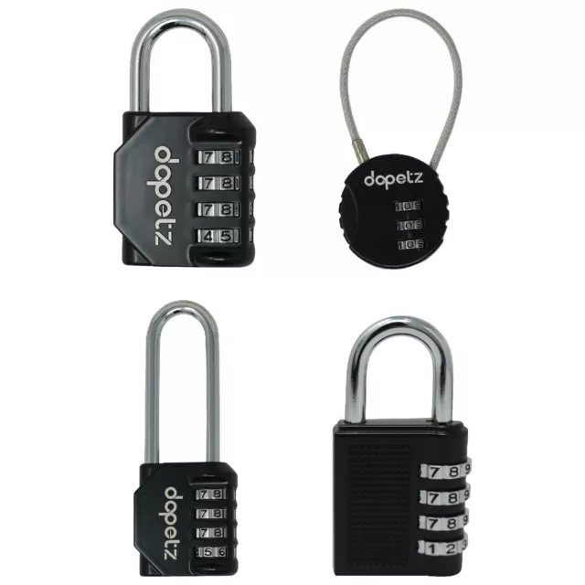 Security 3/4 Digit Combination Security Padlock Luggage Travel Suitcase Lock