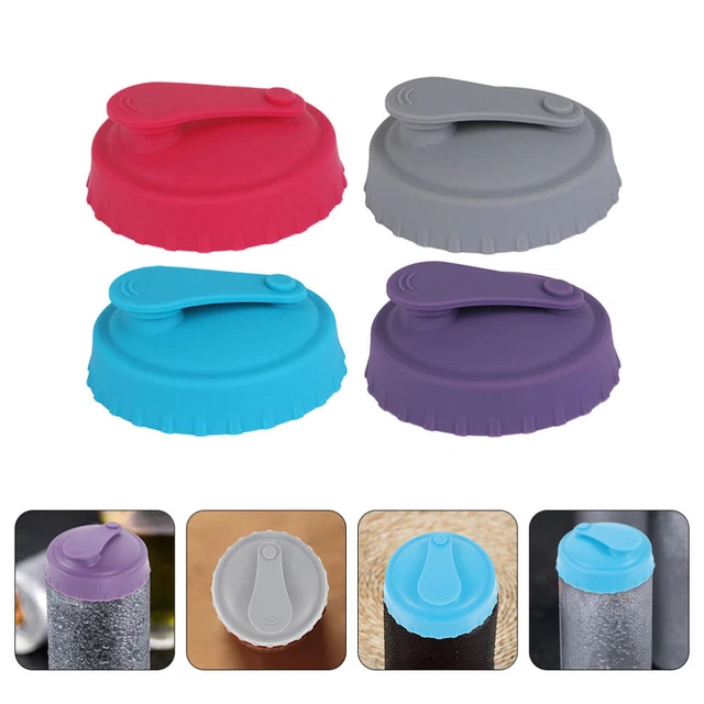 4 PCS SILICONE Can Lid Toppers Beer Covers Sealer Lids £7.35 - PicClick UK