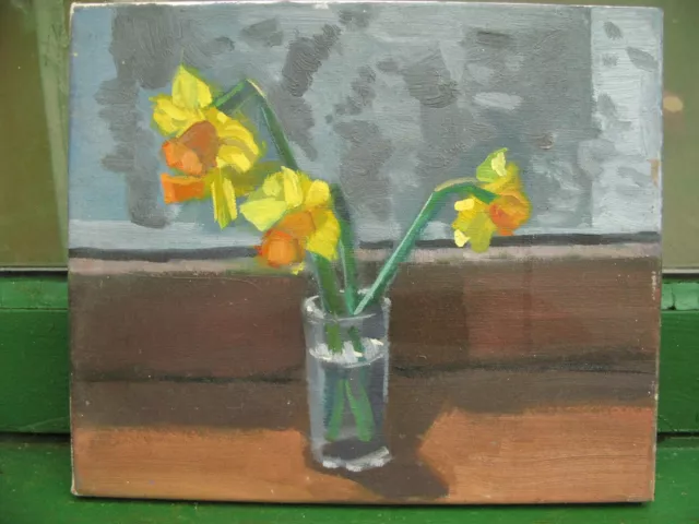 north wales oil painting " daffodils "