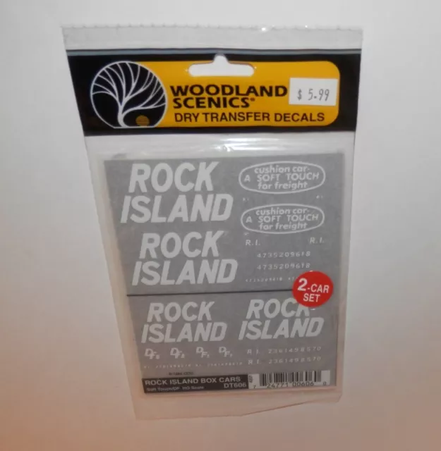 Woodland Scenics Dry Transfer Decals - Rock Island Box Car #DT606 NIP