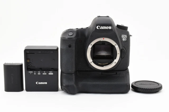 NEAR MINT] CANON EOS 6D 20.2MP Digital SLR Camera Body + BG-E13