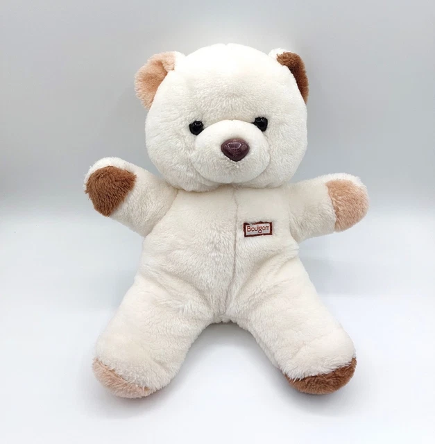 QB/ DOUDOU PELUCHE Ancien Vintage Ours Paille Beige Marron Blanc 40 Cm Tbe EUR 35,90 - FR