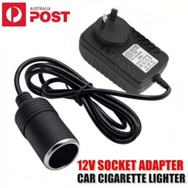 AU 240V Mains Plug to 12V Socket Adapter Car Cigarette Lighter Power Converter