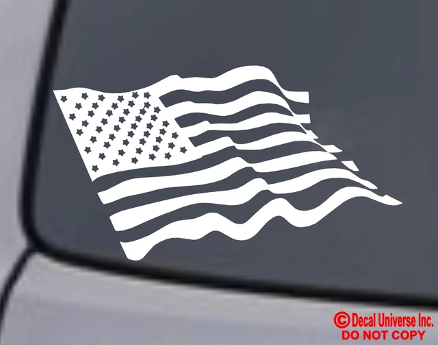 AMERICAN FLAG VINYL Decal Sticker Car Window Wall Bumper Patriotic Love