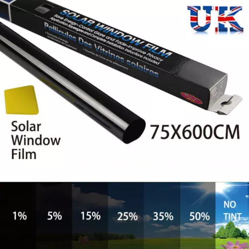 CAR WINDOW TINT AUTO TINTING FILM LIMO BLACK DARK MEDIUM LIGHT 75CM x 6M