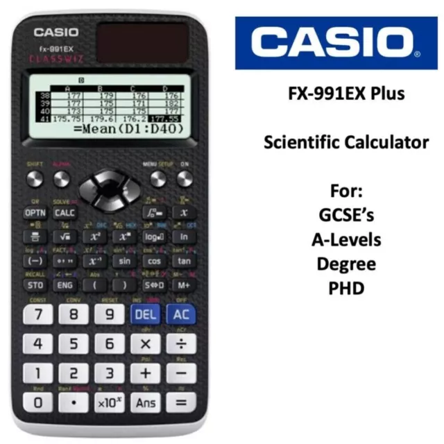 Casio FX-991E X wissenschaftlicher ClassWiz Rechner mit natürlichem Display