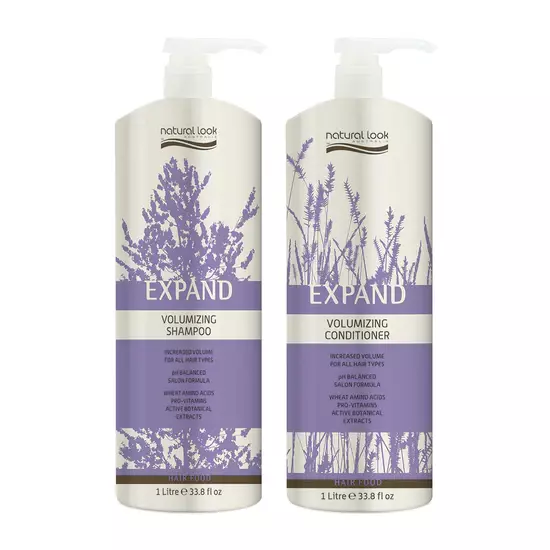 Natural Look Expand Volumizing Shampoo & Conditioner Duo SET - 1000ml