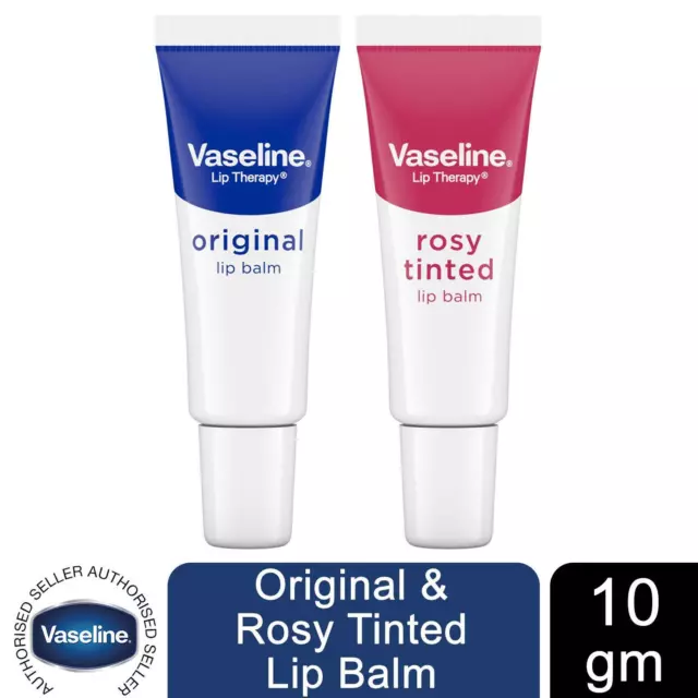 2x oder 4x 10g Vaseline Lippentherapie Lippenbalsam feuchtigkeitsspendend original oder rot getönt