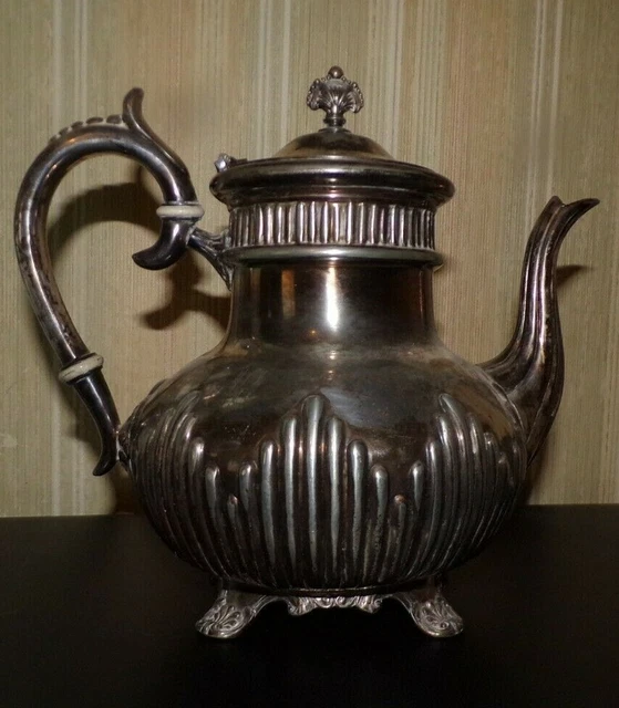 Théière/cafetière Ancienne – Métal Argenté W.ME.B – 9/10L – Vintage 1920-1949