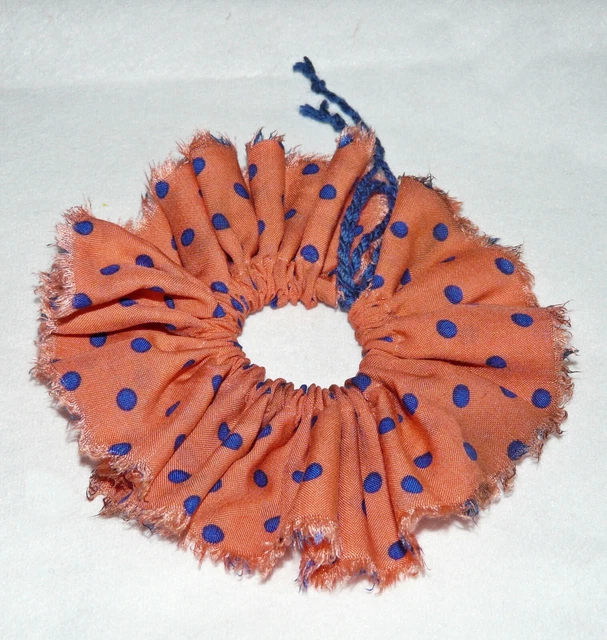 COLLAR, RUFFLE,  shabby chic, polka dots, for collectible  teddies & dolls