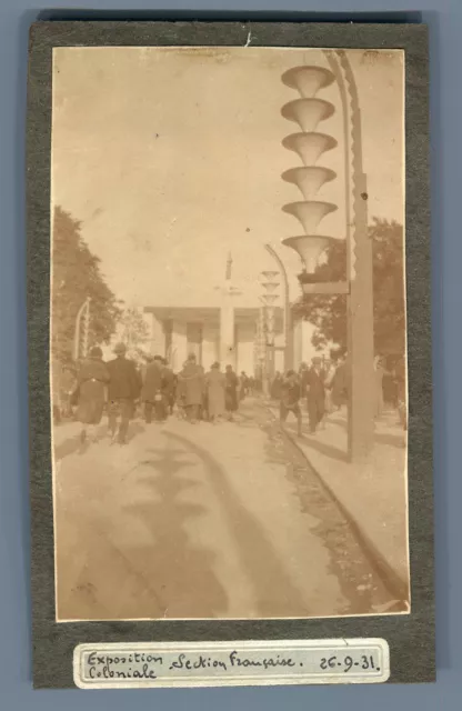 France, Paris, Exposition Coloniale, Section Française  Vintage silver print. Ex