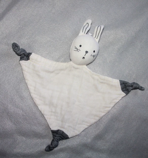 Simba Toys Kiabi  Lapin Plat Blanc Ecru Lange Gris Triangle