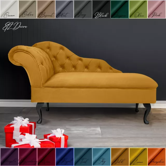Chaise Lounge Chesterfield Sofa Gold Accent Chair Lucian Tufted Longue