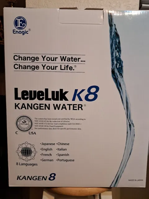 BRAND NEW Enagic Leveluk Kangen K8 (Kangen Water Machine) Comes with Filter