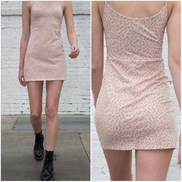 BRANDY MELVILLE LIGHT pink floral kyran dress rare one size 40.00 PicClick
