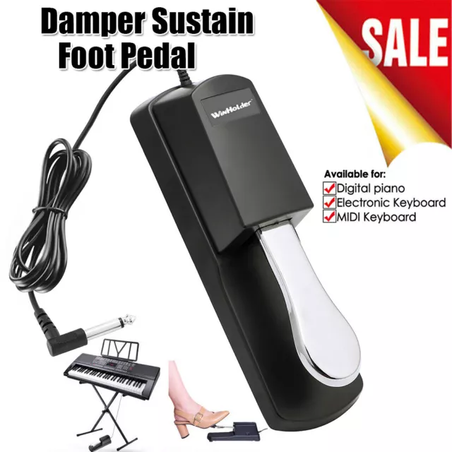 Universal Sustain Damper Pedal Foot For Electronic Casio Keyboards Digital Piano