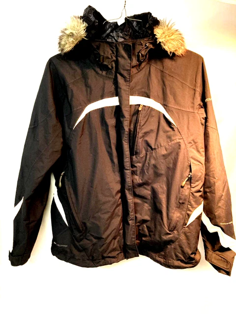 Columbia Titanium Omni-Tech Black White Shell Jacket Women's Large