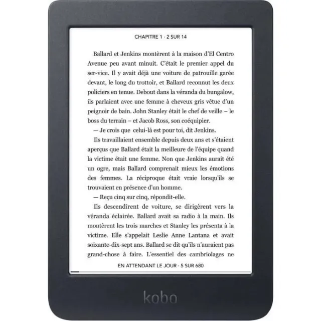 KOBO TOUCH LISEUSE EBOOK LIVRE N905 écran 6'' tactile Wi-fi 2 Go e-ink  Pearl