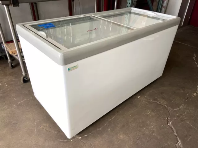 NEW 60" Sliding Flat Lid Cooler Freezer 16.5 Cu Ft NSF Excellence HB-17HCD #8925