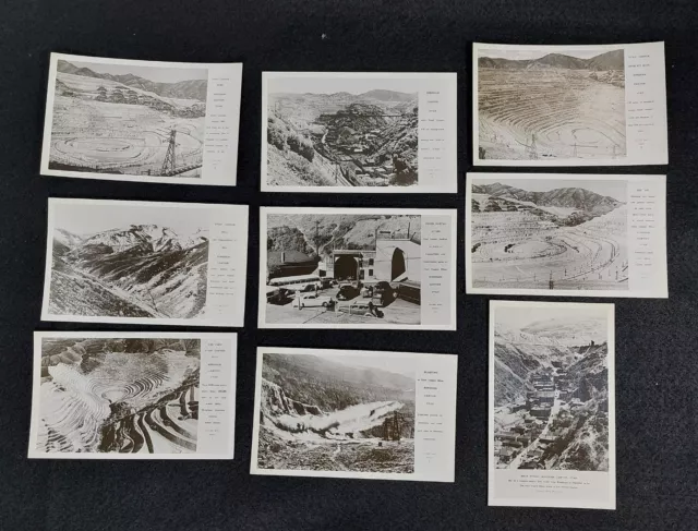 Vtg RPPC Photo Postcard lot Utah Bingham Canyon Copper Mine Copperfield Blasting
