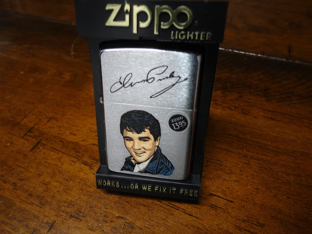 Elvis Presley Portrait Signature Zippo Lighter Mint In Box 1990