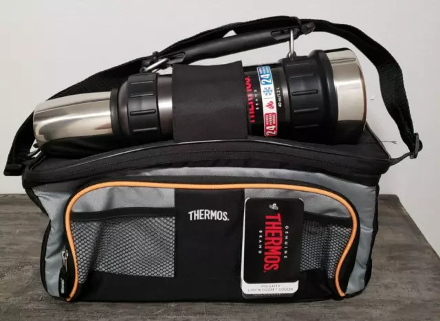 Thermos Combo Lunch Lugger Box 6.6L & 1L Flask Insulated Cooler Stainless  Steel