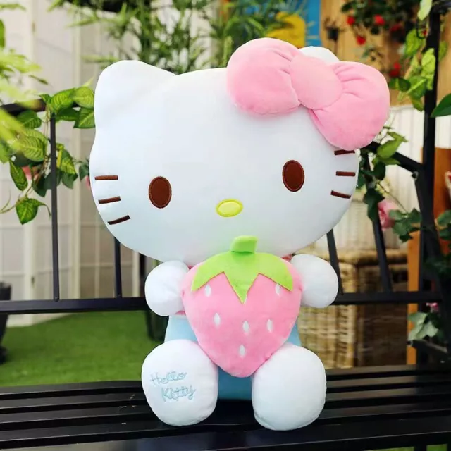 30/40cm Kawaii Hello Kitty Anime Plüsch Puppen mit Erdbeer Katze Spielzeug