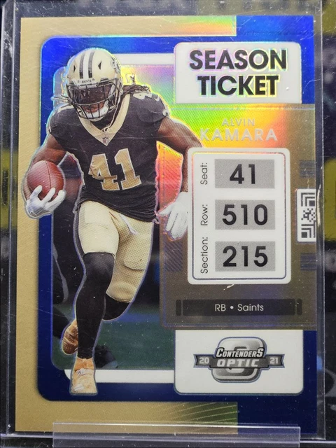 2021 Contenders Optic Blue Season Ticket Alvin Kamara /99 WHC286