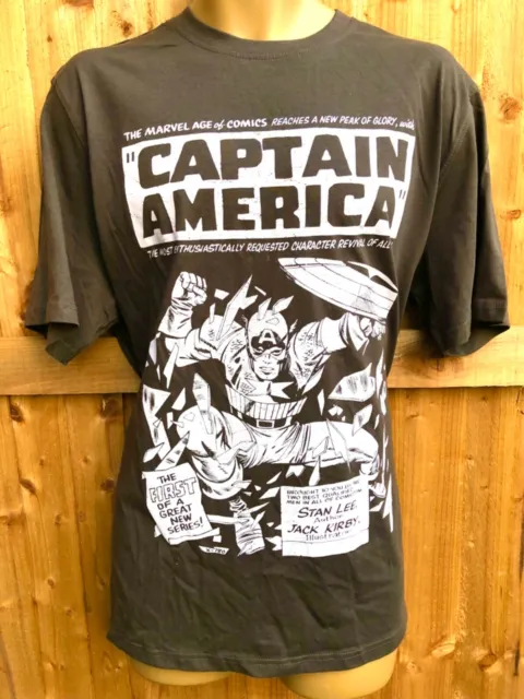 Marvel T-Shirt Retro Captain America Jack Kirby Art Size Medium
