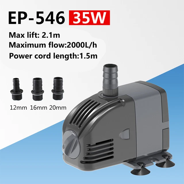 2000L/H Electric Submersible Pump Fountain Garden Aquarium Fish Pond Water Pump