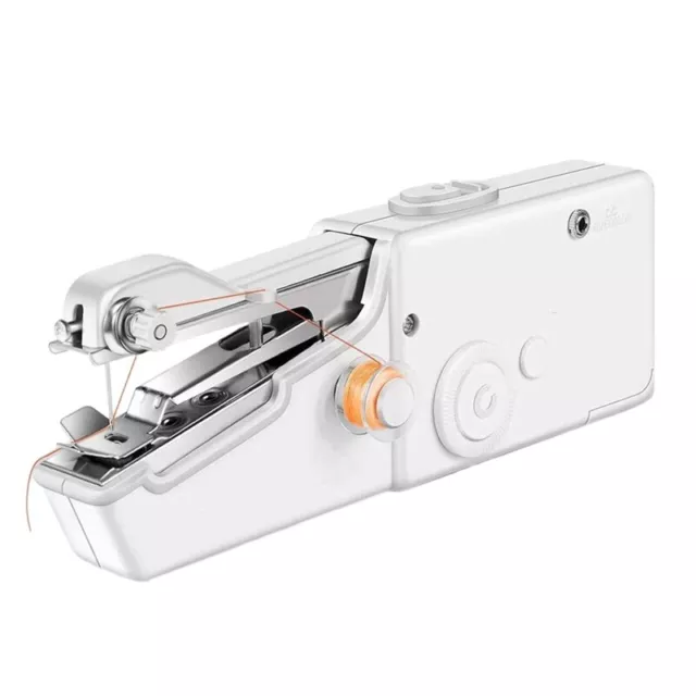 2X(Handheld Sewing Machine Mini Electric Hand- Cordless Portable Sewing Mach