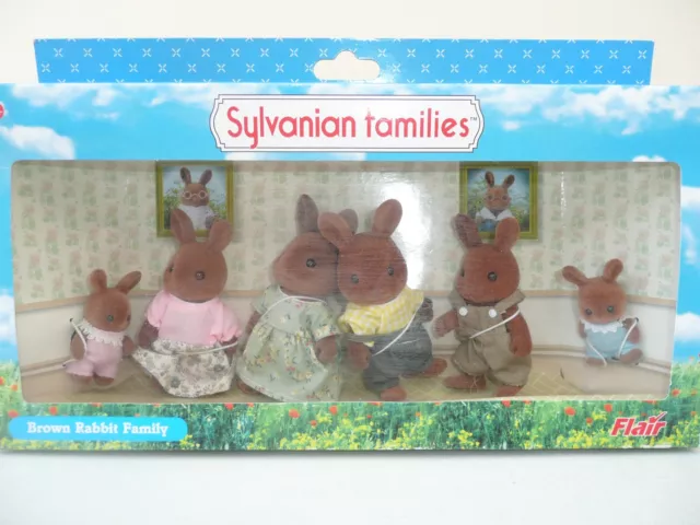 Sylvanian Families Vintage Brown Rabbit Family Boxed