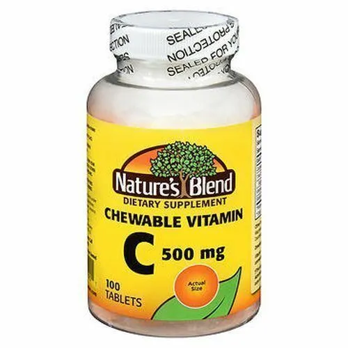 Nature's Blend Vitamin C Chewable Tablets 500 MG 100 Tabs By