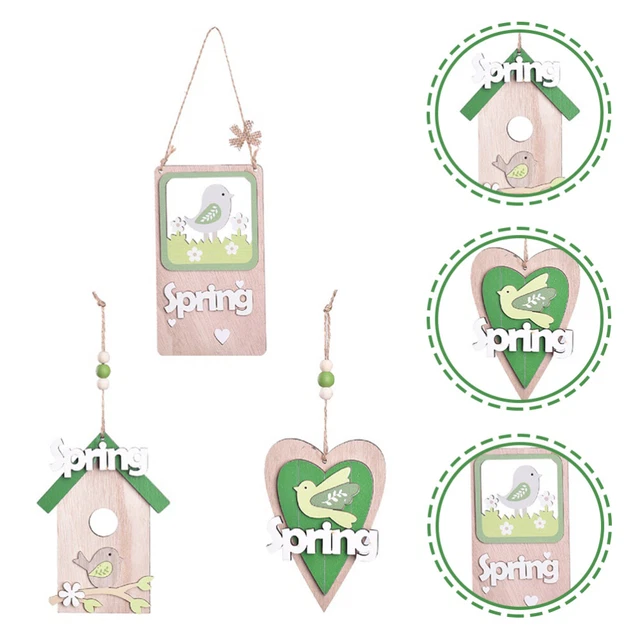 3 stücke zurück Tür Willkommenszeichen Holz Tür Zeichen Frühling Home Porch