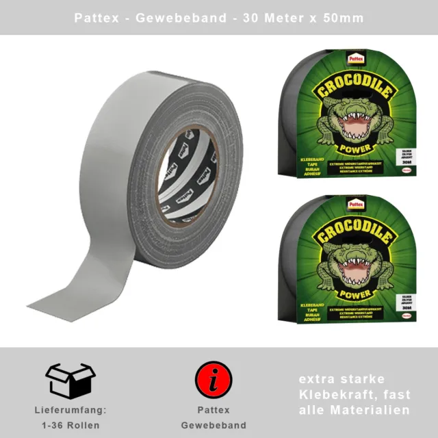 Gaffa Tape Cinta Adhesiva 30m X 50mm Banda de Tela Banda Del Tanque En Plata