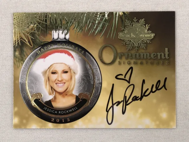 2015 Benchwarmer Holiday Jessica Rockwell Autograph Ornament Card Bench Warmer