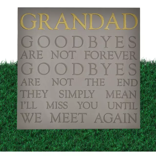 Piedra del corazón junto a la tumba Grandad Thoughts of You | adorno de tumba | placa conmemorativa