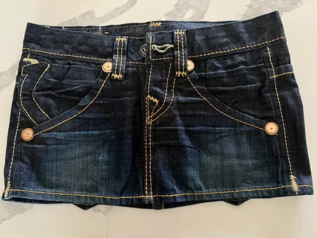 TRUE RELIGION Amazing 🤩 Mini Skirt, Limited Edition Size 26 Retail $250