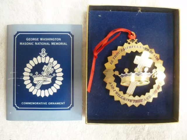 VGUC 1996 George Washington Masonic Memorial Shriner Templar Ornament